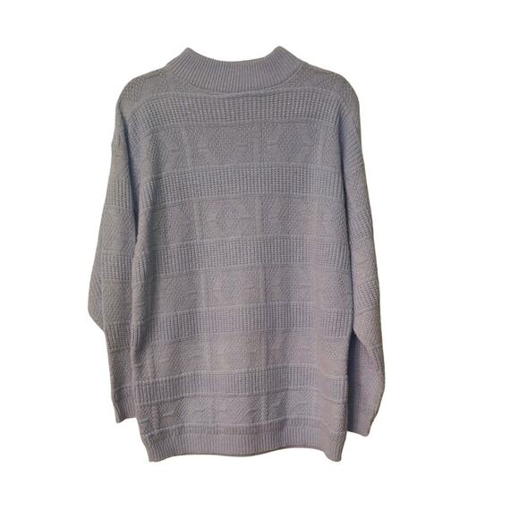 Vintage Sparkling Blue Knit Chunky Sweater-American Pride - Picture 1 of 13
